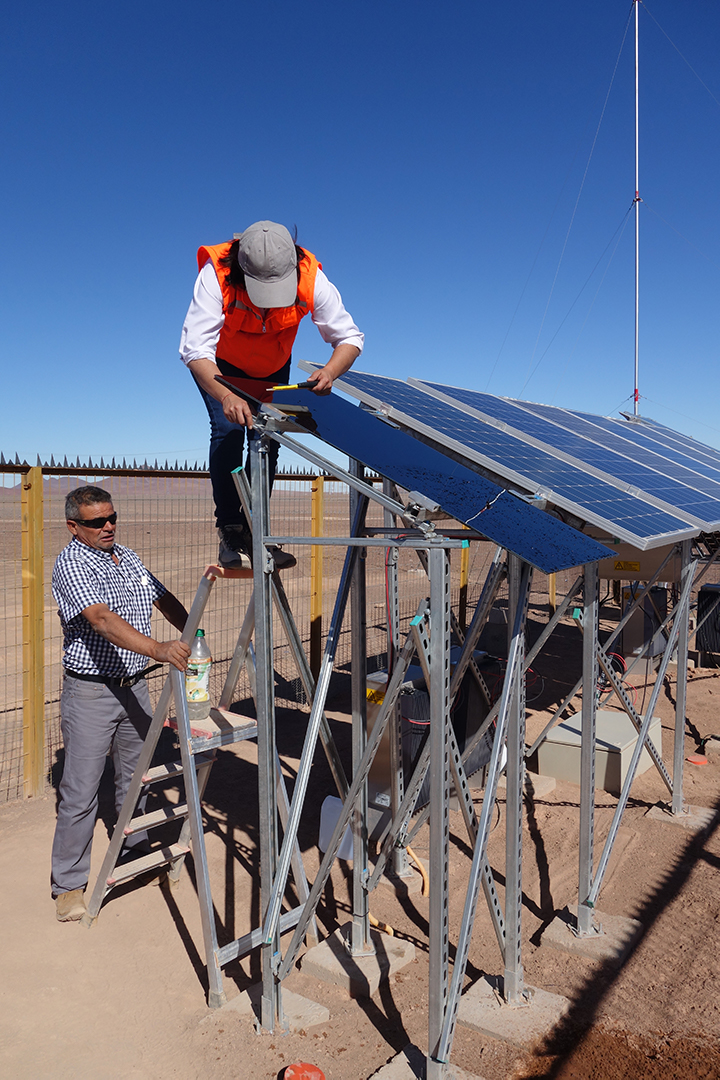 Feldmessungen für den Solartechnologiebezirk Diego de Almagro